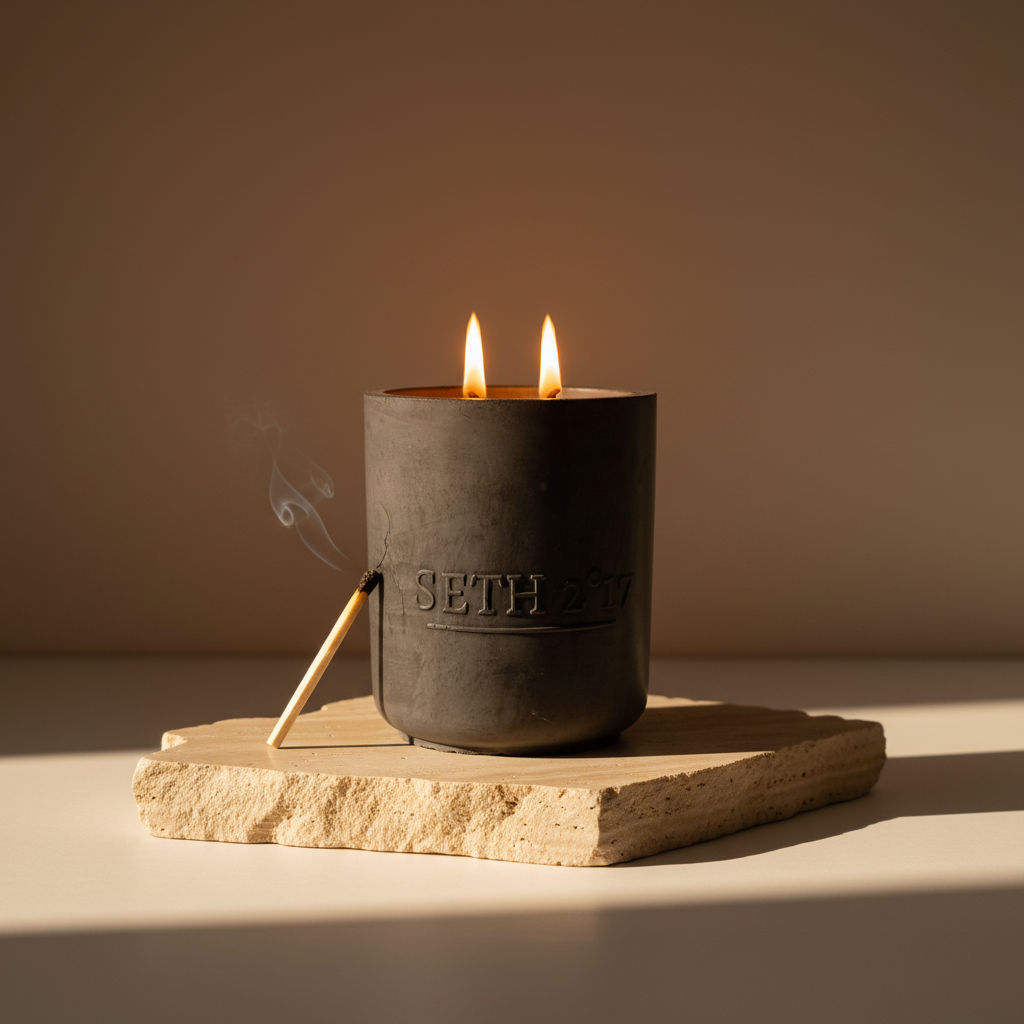 Noir Concrete Candle – Available in Tuxedo°, Cozy°, and Sweet