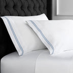 Mélange Home° 600 Thread Count Double Stripe Embroidered Pillowcases