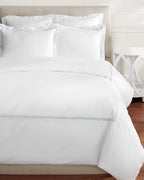 Mélange Home° 600 Thread Count Double Stripe Embroidered Duvet Set