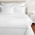Mélange Home° 600 Thread Count Double Stripe Embroidered Duvet Set