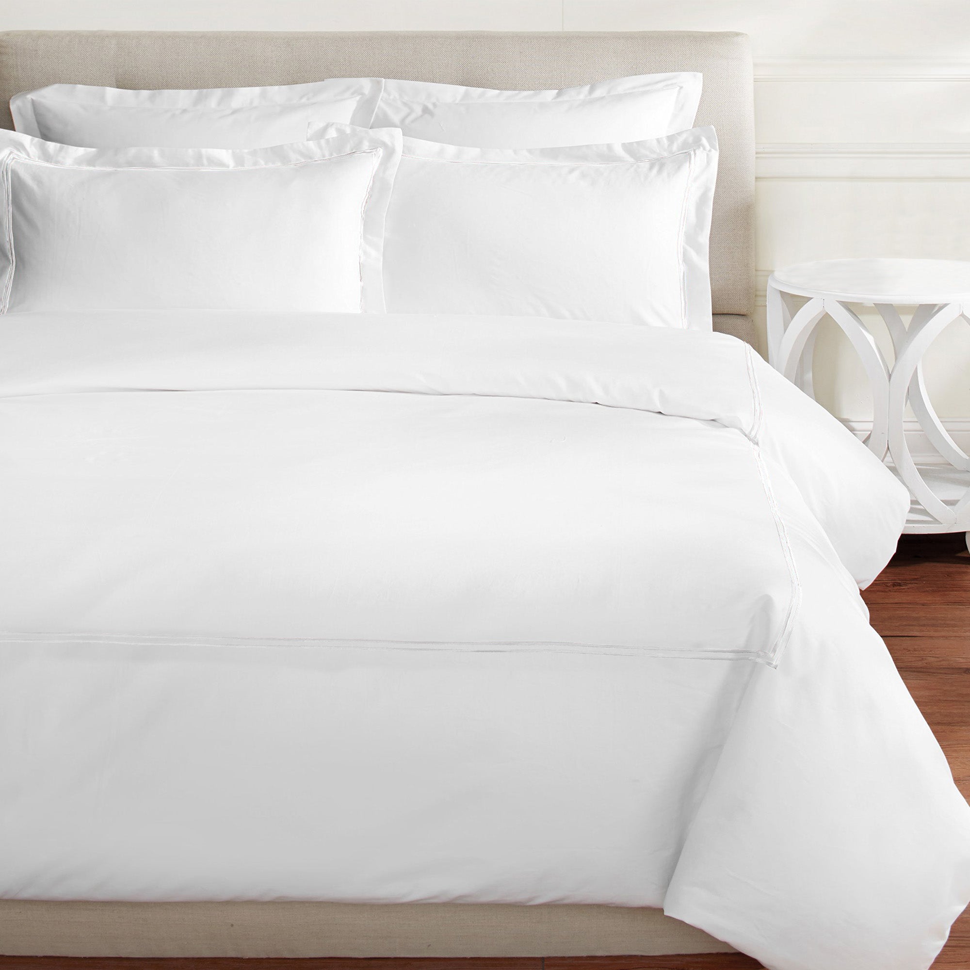 Mélange Home° 600 Thread Count Border Stripe Embroidered Duvet Set