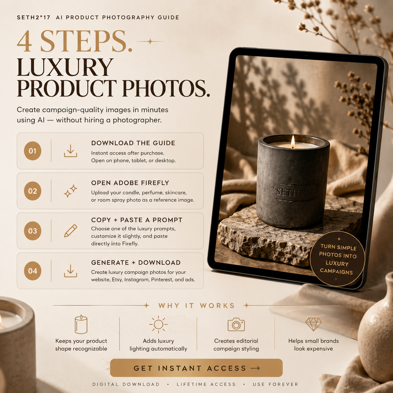 AI Candle Photography Prompts for Candle Makers