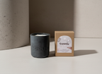 Noir Concrete Candle – Available in Tuxedo°, Cozy°, and Sweet Flame° 60-hour burn time | Refillable forever