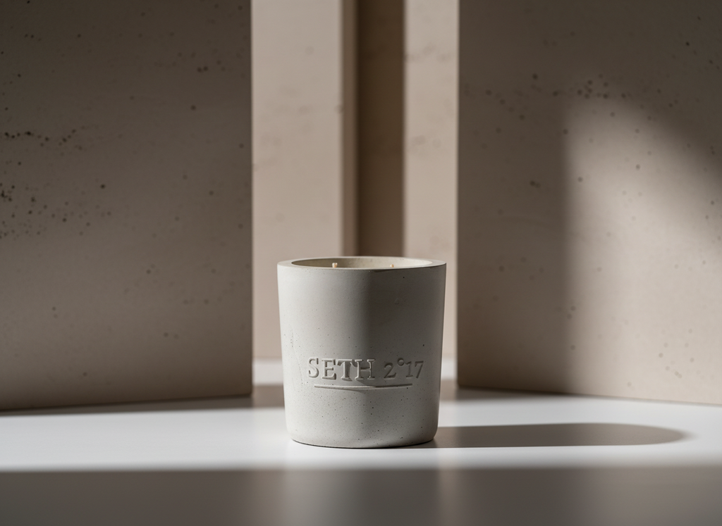 Blanc Concrete Candle – Available in Tuxedo°, Cozy°, and Sweet Flame° 60-hour burn time | Refillable forever