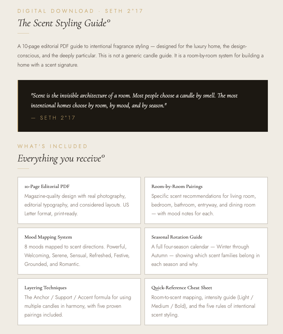 Scent Styling Guide°