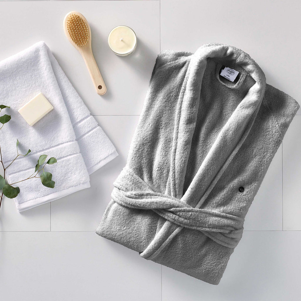 CLEAN DESIGN HOME® Lightweight Terry Cotton Robe – Plush, Absorbent, Unisex One-Size