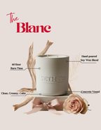 Blanc Concrete Candle – Available in Tuxedo°, Cozy°, and Sweet Flame° 60-hour burn time | Refillable forever