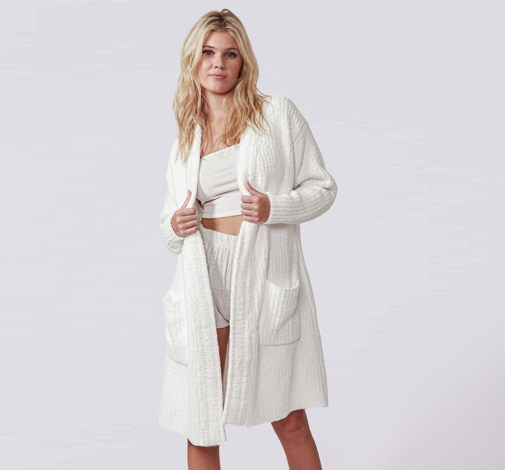 Sunday Citizen° Snug Ribbed Cardigan Robe — Soft Ribbed Loungewear