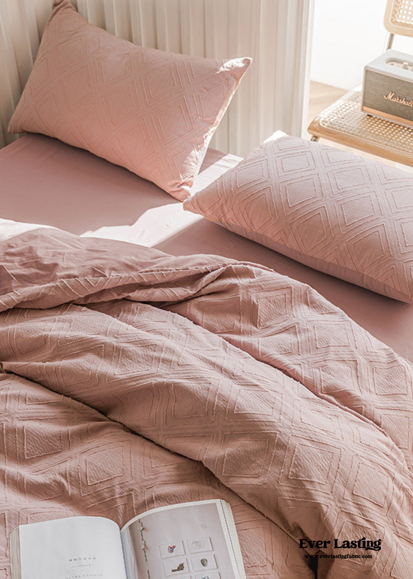 Boho Tufted Bedding Set / White