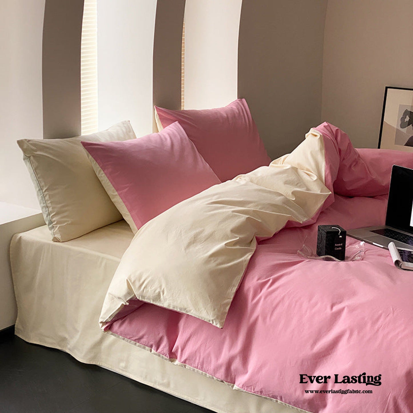 Bold Duo Reversible Bedding Set / Burnt Orange + Custard