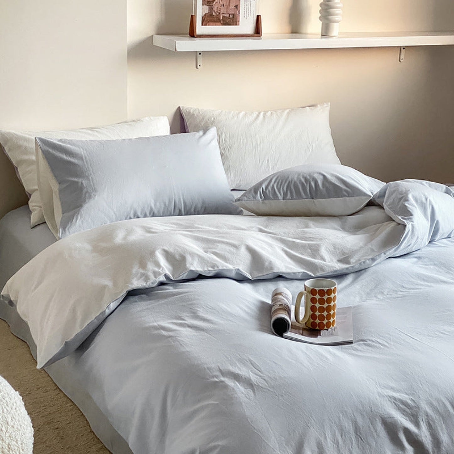 Bold Duo Reversible Bedding Set / Burnt Orange + Custard