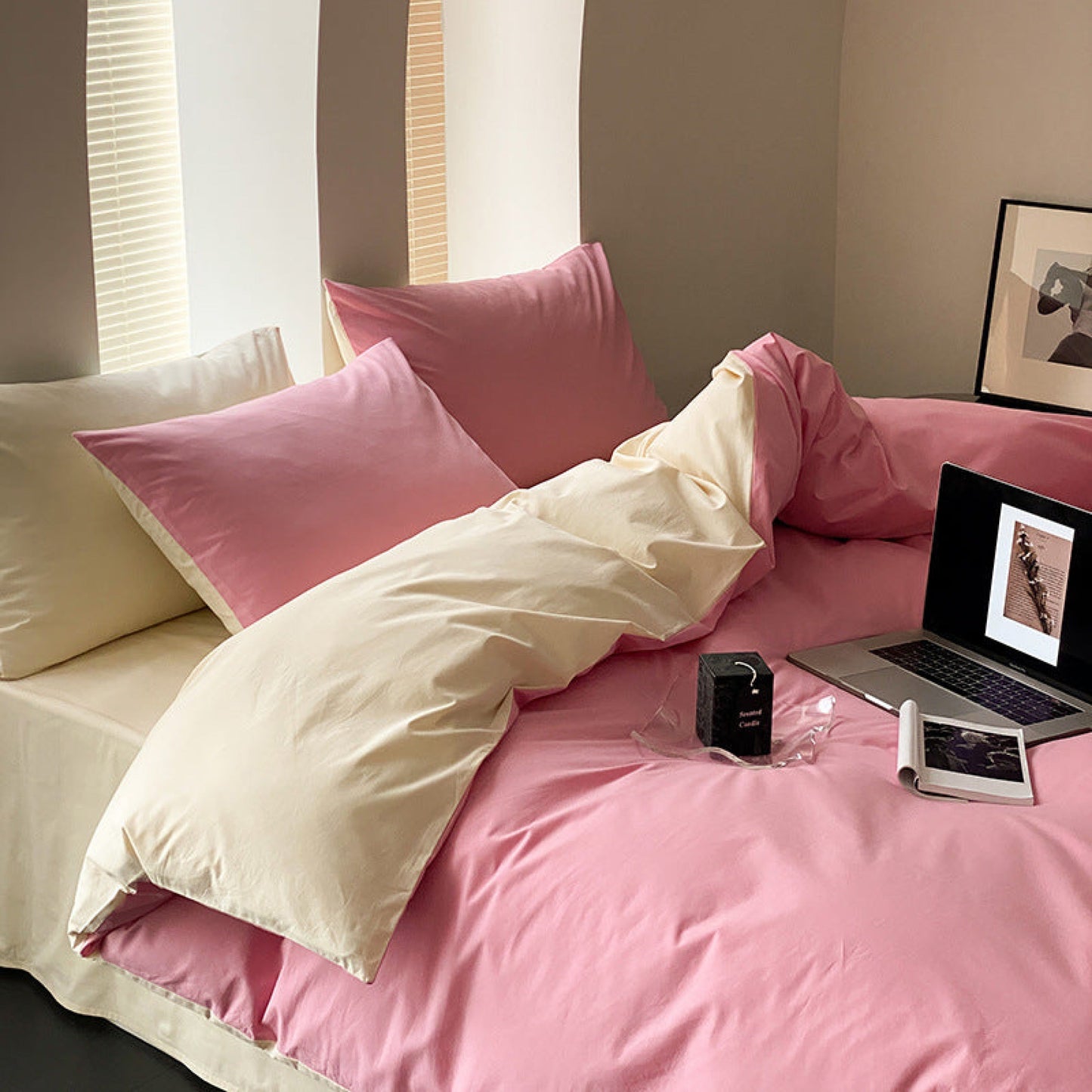 Bold Duo Reversible Bedding Set / Burnt Orange + Custard