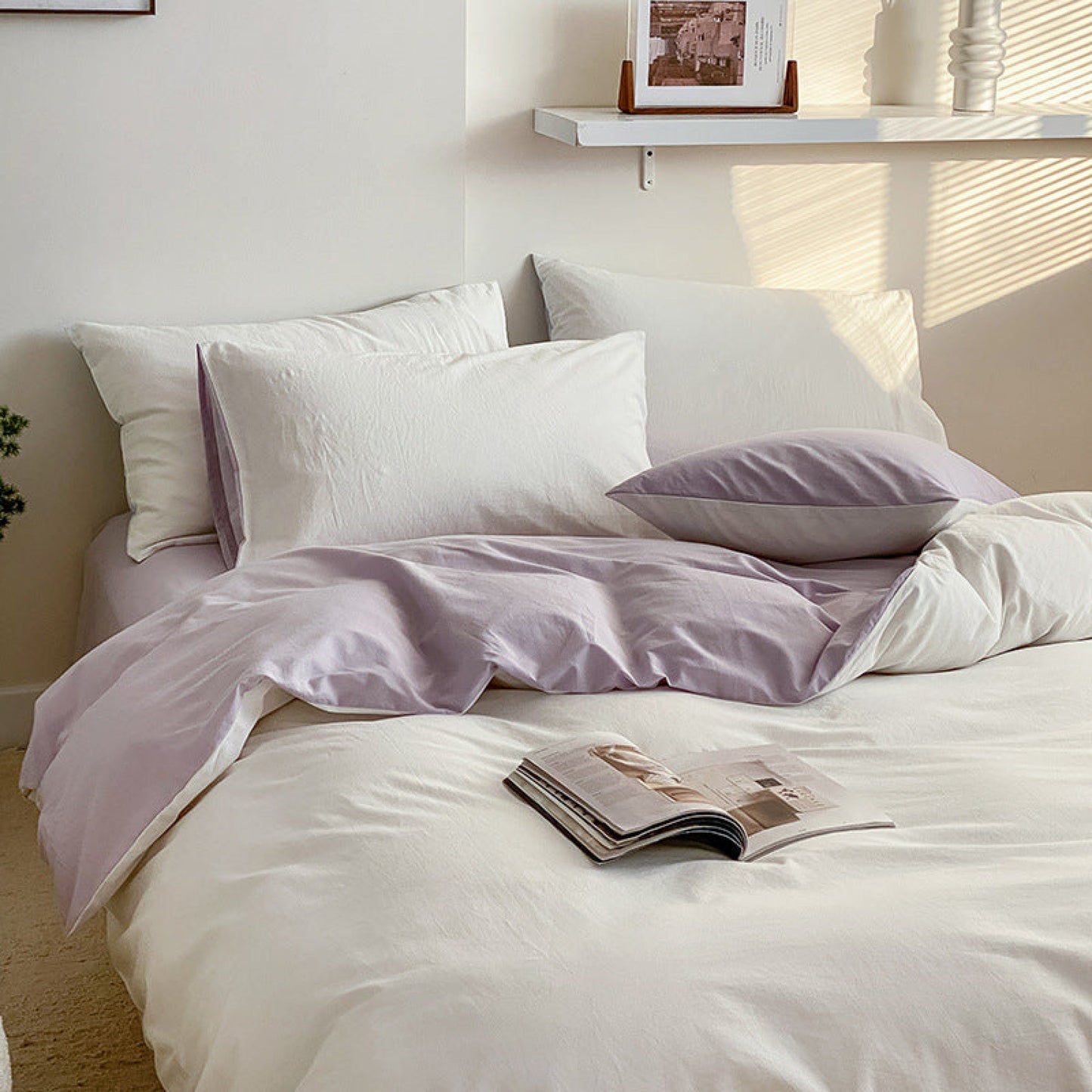 Bold Duo Reversible Bedding Set / Burnt Orange + Custard