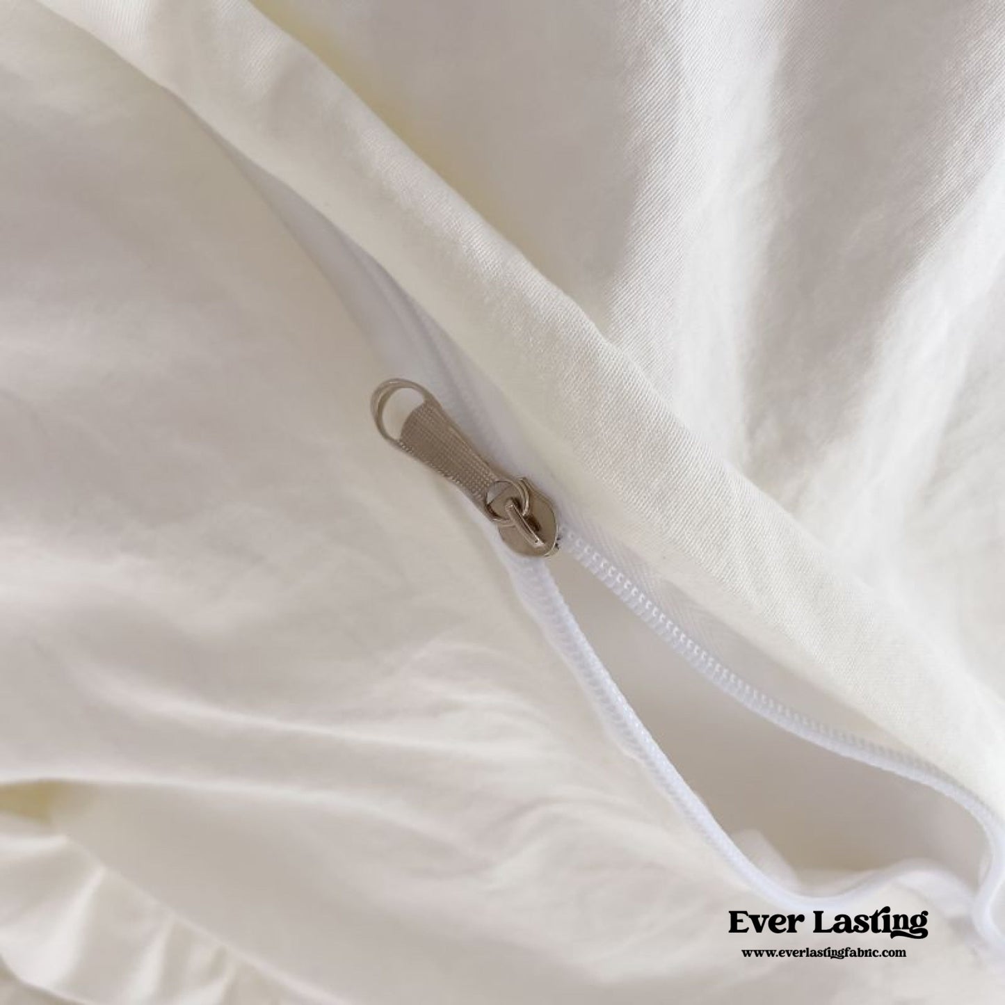 Dreamy Embroidered Ruffle Bedding Set / Ribbon