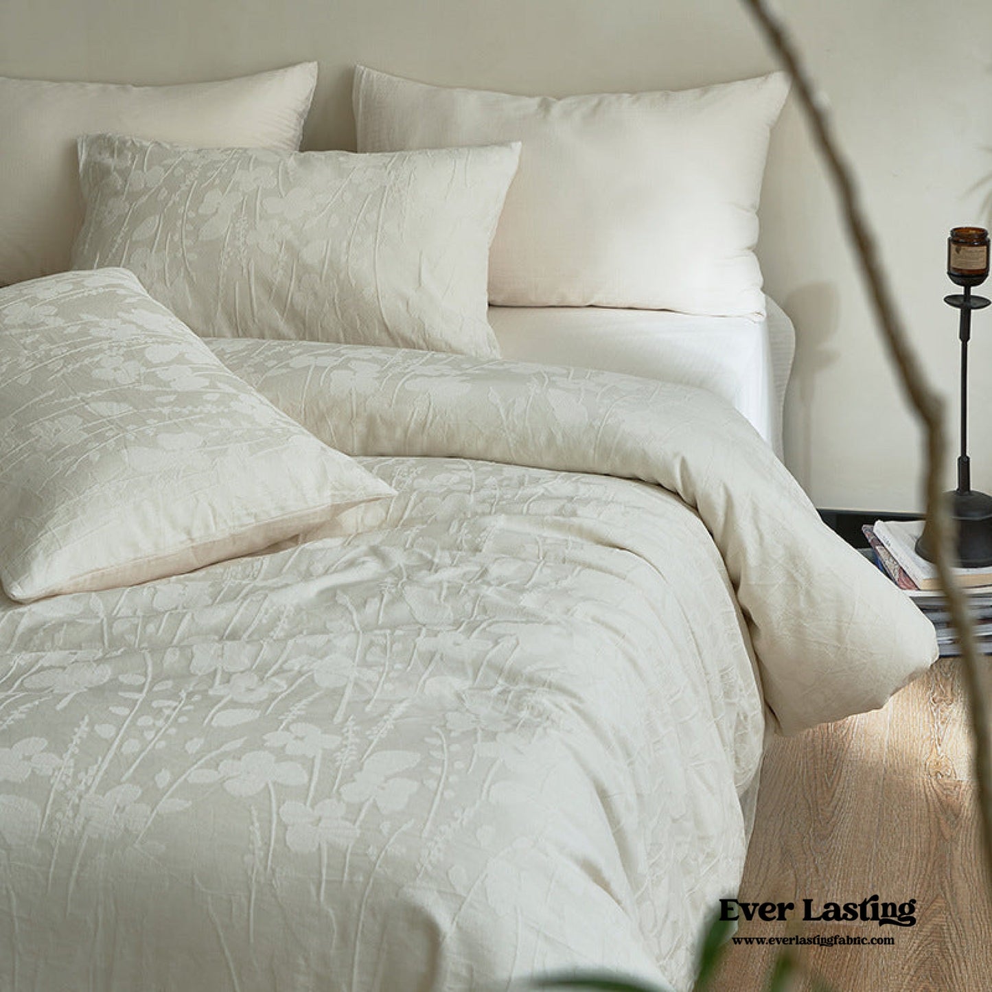 Elin Tencel Silky Jacquard Bedding Set / Bouquet