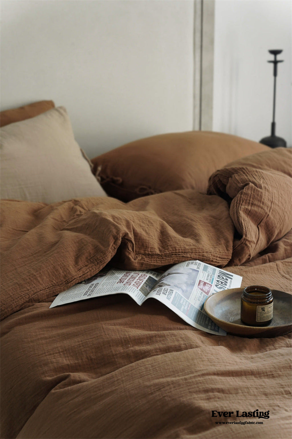 Ever Lasting° Evelyn Retro Double Gauze Bedding Set | Breathable Cotton, Soft, Lightweight & Cozy