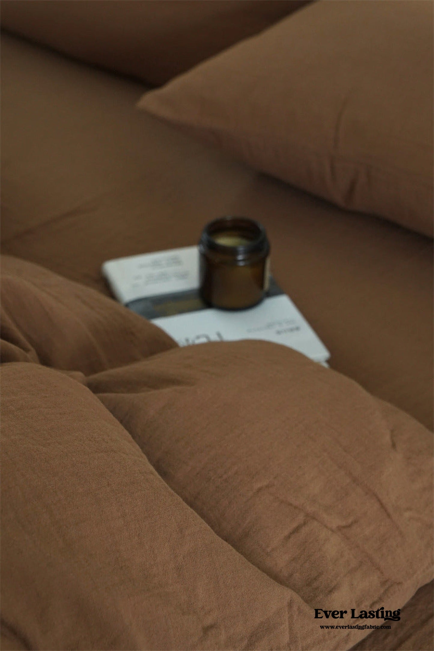Evelyn Retro Double Gauze Bedding Set / Coffee Brown