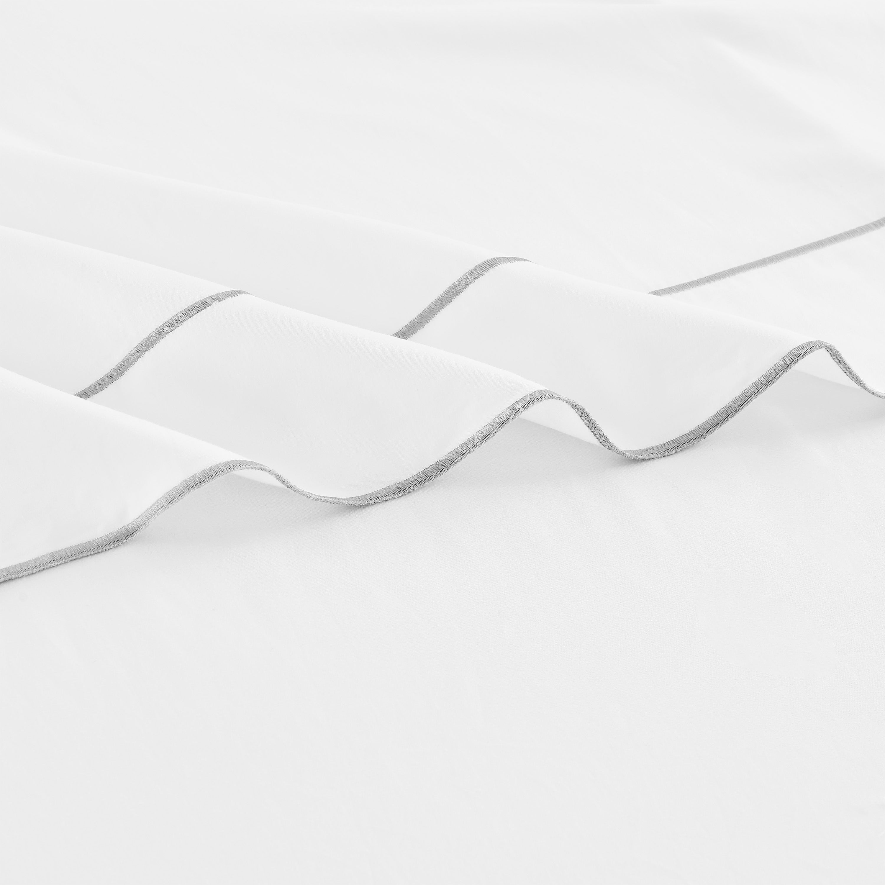 600 Thread Count Framed Sateen Embroidered Cotton Sheet Set
