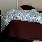Ever Lasting° Jersey Knit Retro Stripe Bedding Set — Soft Cotton Blend, Green + Brown