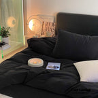 Ever Lasting° Modern Washed Cotton Bedding Set — Black Stripe