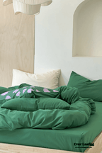 Ever Lasting° Modern Washed Cotton Bedding Set — Black Stripe