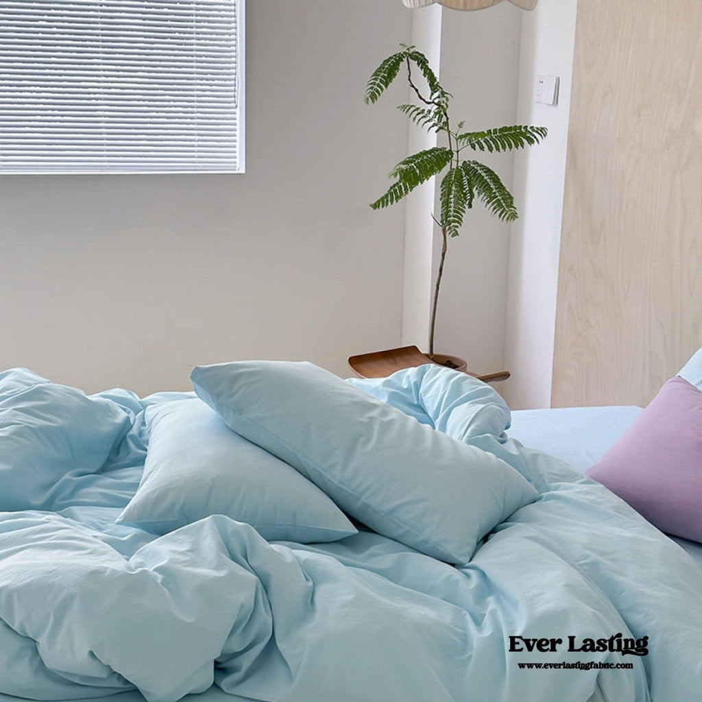 Ever Lasting° Modern Washed Cotton Bedding Set — Black Stripe