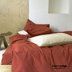 Ever Lasting° Modern Washed Cotton Bedding Set — Black Stripe